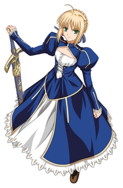 Chloe Ackers Saber-s-dress-without-armor-fate-stay-night