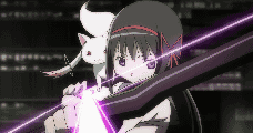 File:Homura using bow and arrow.gif