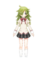 Without her sweater or stockings