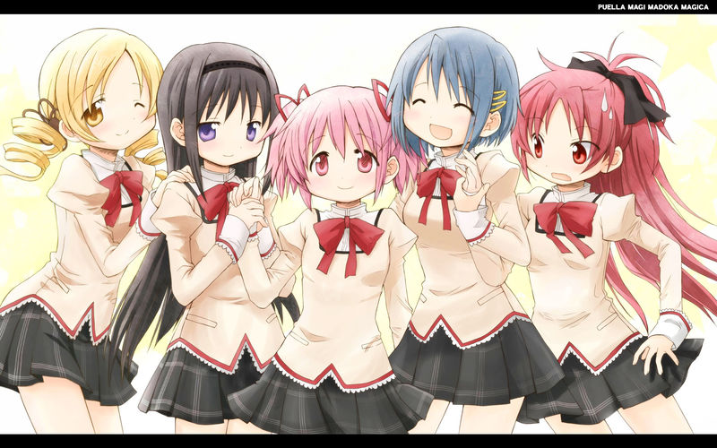 File:Puella magi madoka magica all five girls ume aoki art clean.jpg