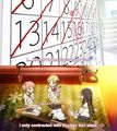 Homura's calendar and Madoka revealing the timeframe in which she contracted.
