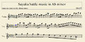 a transcript of the musical sheets seen in episode 9 that someone created