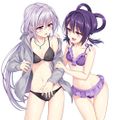 Art of Suzune and Kagari in swimsuits from GAN's twitter.