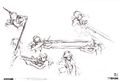 Sketches of mami's musket design from production notes.