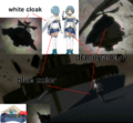 Chart displaying similarities between Sayaka and Walpurgisnacht' appearance in episode 1. Those similarities led some to believe that the it was Sayaka's witch form. It has been, however, proven false.