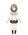 Another version of the school uniform, with different shading on her shirt