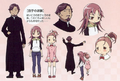 Official art of Kyoko's family (with depictions of her father and younger sister)