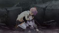 Madoka holds a dying Homura in Homura's route. She won't contract, Homura's wish has come true