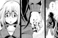 Akira notices Komaki's burnt fingers from the school camp fire.