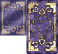 Comparison of Mel's Tarot Cards (left) with her Witch's Tarot Cards (right)