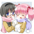 Moemura madoka winter cute together.jpg