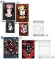 Movic mini notebook set featuring art of Charlotte