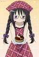 Moemura with just apron and cake.jpg