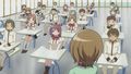 A view of Madoka's class in Episode 1.