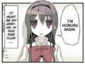 Homura in the prologue