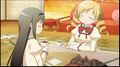 Mami and Homura having tea together