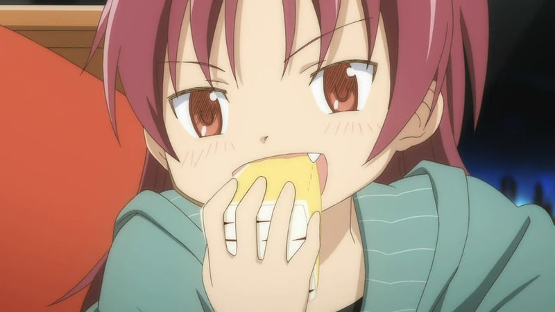 File:Kyouko eating cake ep 12.jpg
